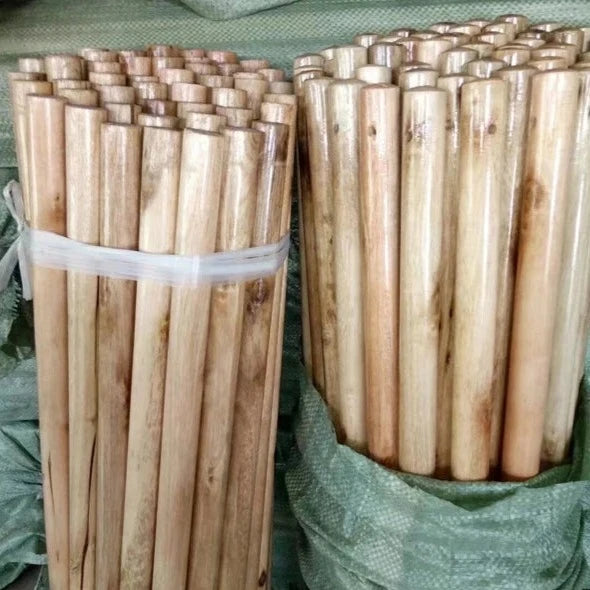 Varnished broom stick