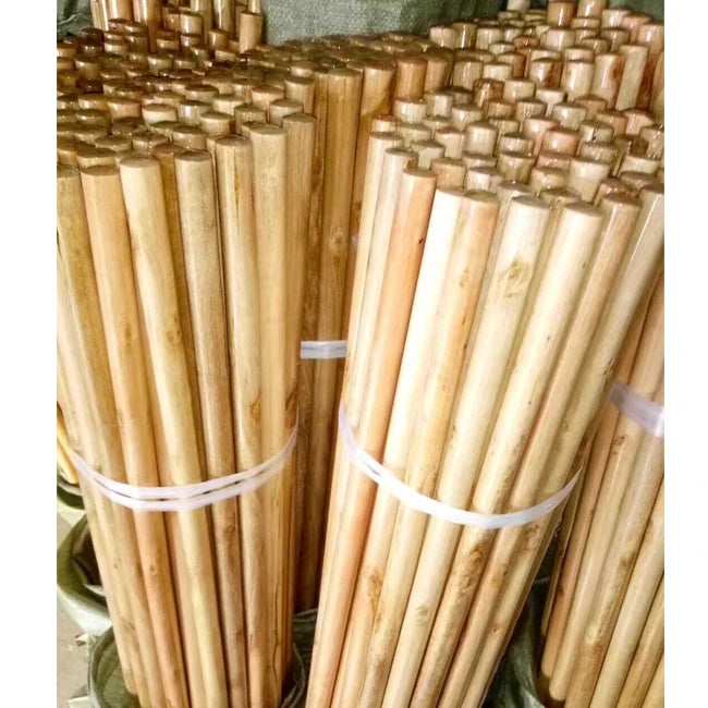 Varnished broom stick